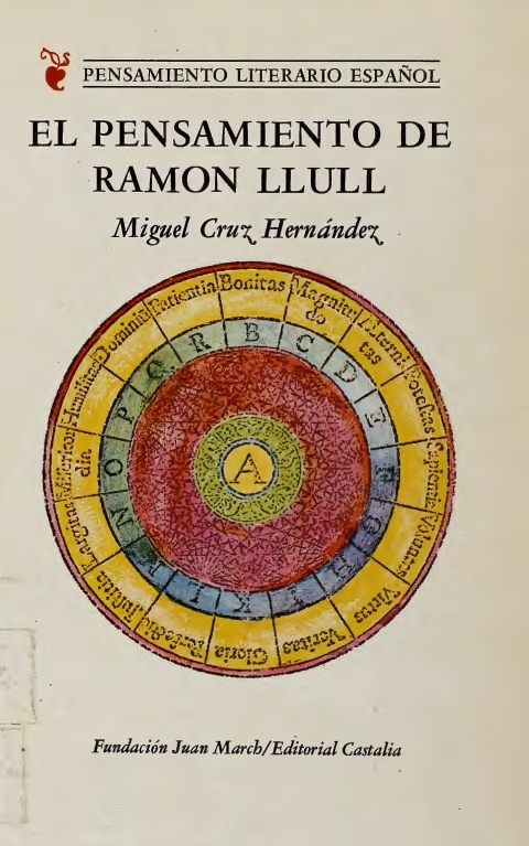 Portada de "El pensamiento de Ramón Llull"