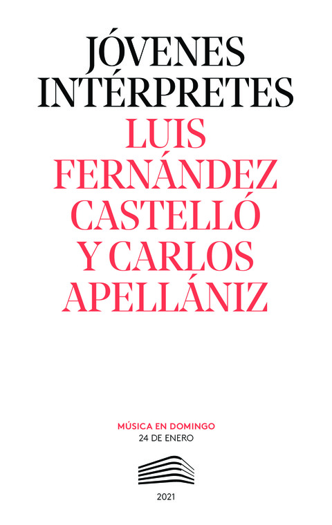 Portada de "Luis Fernández Castelló y Carlos Apellániz. Jóvenes intérpretes. 24 de enero de 2021"