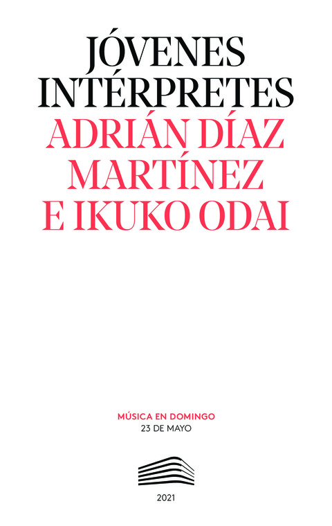 Portada de "Adrián Díaz Martínez. Jóvenes intérpretes. 23 de mayo de 2021"