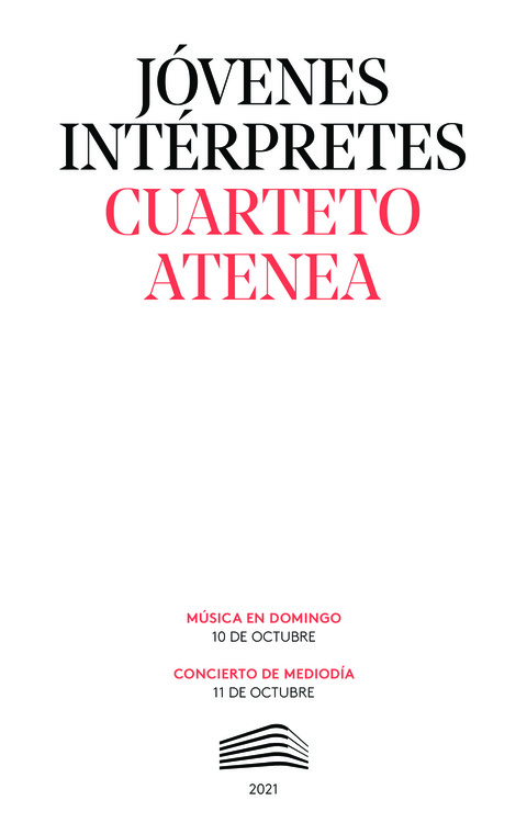 Portada de "Cuarteto Atenea. Jóvenes intérpretes. 11 de octubre de 2021"