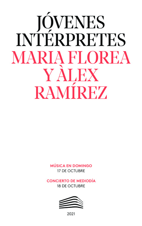 Portada de "Maria Florea. Jóvenes intérpretes. 18 de octubre de 2021"