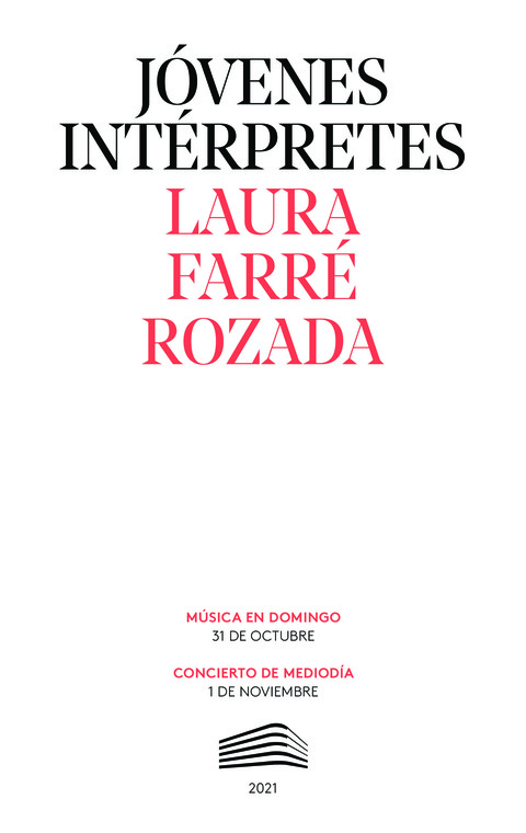 Portada de "Laura Farré Rozada. Jóvenes intérpretes. 1 de noviembre de 2021"