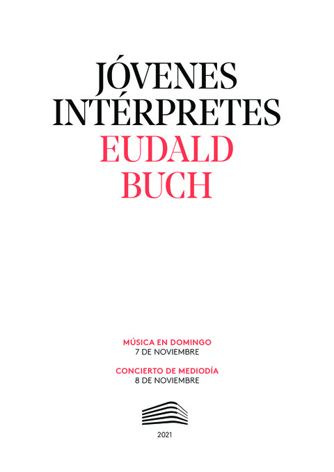 Portada de "Eudald Buch. Jóvenes intérpretes. 7 de noviembre de 2021"