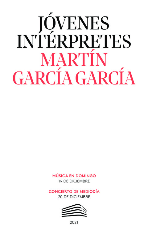 Portada de "Martín García García. Jóvenes intérpretes. 19 de diciembre de 2021"