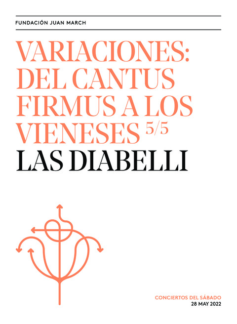 Portada de "Variaciones: del cantus firmus a los vieneses. Las Diabelli. Conciertos del Sábado. 28 de mayo de 2022"