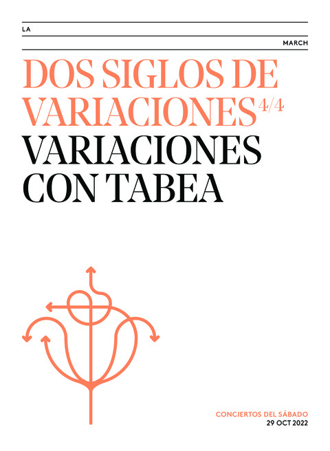 Portada de "Dos siglos de variaciones. Variaciones con Tabea. Conciertos del Sábado. 29 de octubre de 2022"