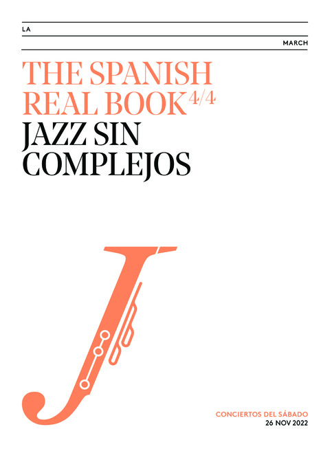 Portada de "The Spanish Real Book. Jazz sin complejos. Conciertos del Sábado. 26 de noviembre de 2022"