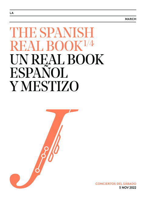 Portada de "The Spanish Real Book. Un Real Book español y mestizo. Conciertos del Sábado. 5 de noviembre de 2022"