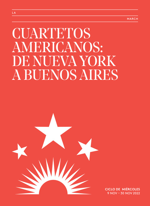Portada de "Cuartetos americanos: de Nueva York a Buenos Aires. Ciclos de Miércoles. noviembre de 2022"