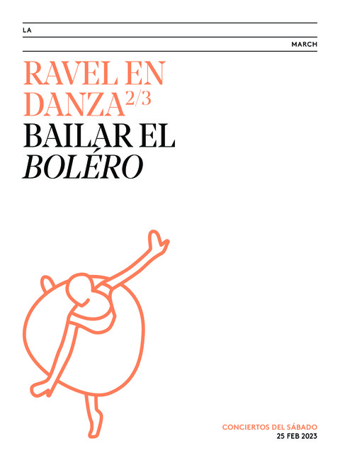 Portada de "Ravel en danza. Bailar el Boléro. Conciertos del Sábado. 25 de febrero de 2023"