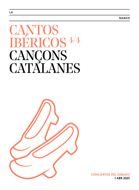Portada de "Cantos ibéricos. Cançons catalanes. Conciertos del Sábado. 1 de abril de 2023"