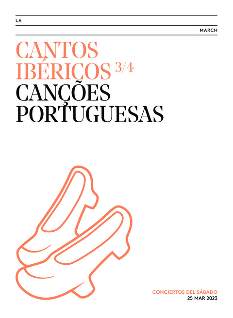 Portada de "Cantos ibéricos. Canções portuguesas. Conciertos del Sábado. 25 de March de 2023"