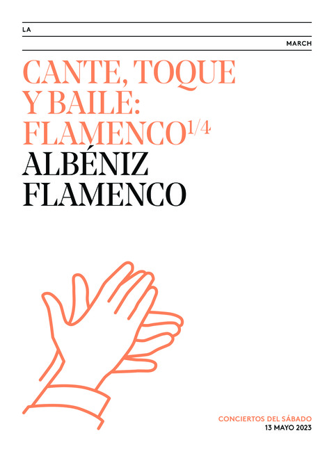 Portada de "Cante, toque y baile: flamenco. Albéniz flamenco. Conciertos del Sábado. 13 de mayo de 2023"