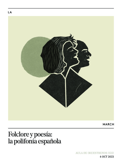 Portada de "Aula de (Re)estrenos (122). Folclore y poesía: la polifonía española. Aula de (Re)estrenos. 4 de octubre de 2023"