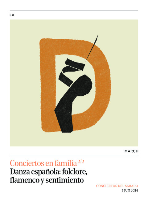 Portada de "c("Conciertos en familia", "Conciertos en familia"). Danza española: folclore, flamenco y sentimiento. Conciertos del Sábado. 1 y 1 de junio de 2024"