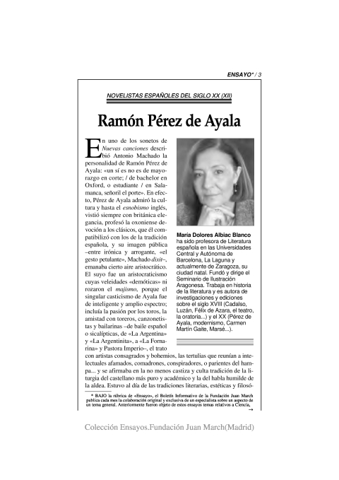 Portada de "Ramón Pérez de Ayala"
