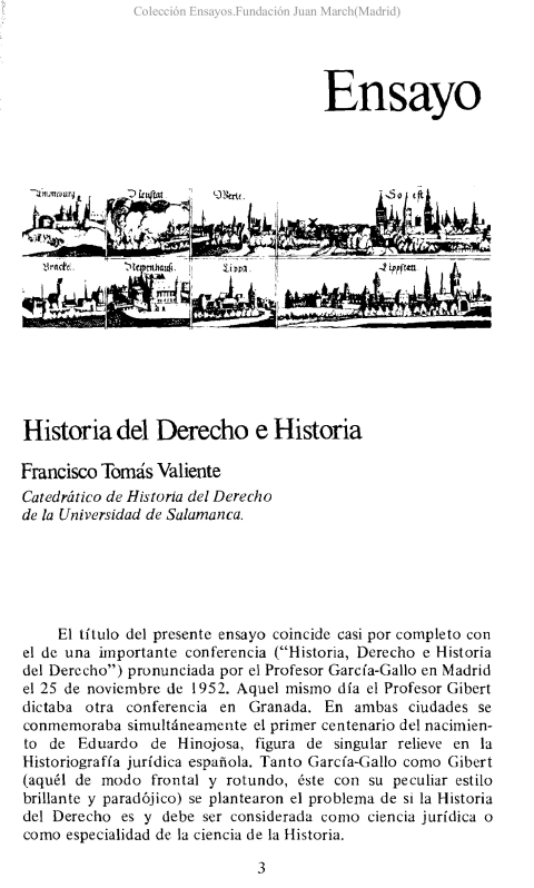Portada de "Historia del Derecho e Historia"