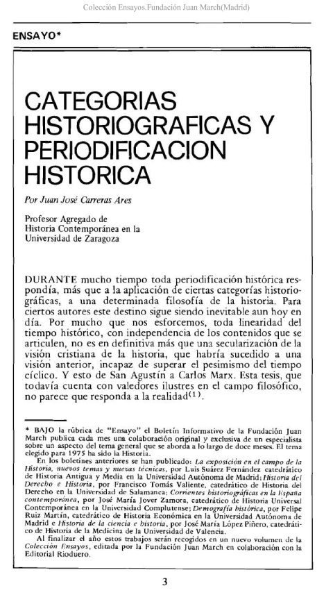 Portada de "Categorías historiograficas y periodificación histórica"