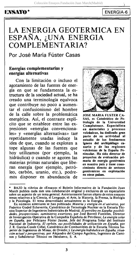 Portada de "La energía geotérmica en España, ¿una energía complementaria?"