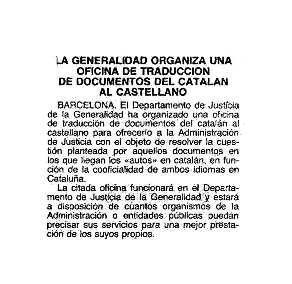 Servicio de traducción CATALÁN-CASTELLANO