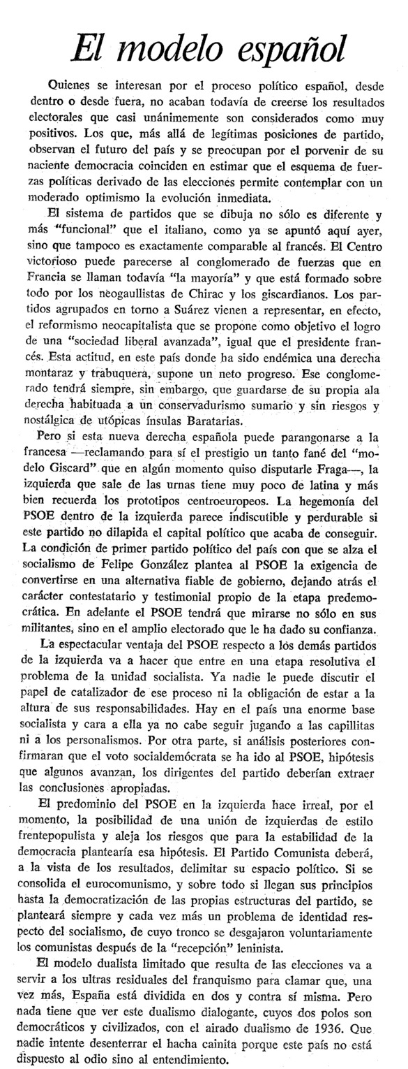 El modelo español - Archivo Linz de la Transición española | Fundación ...