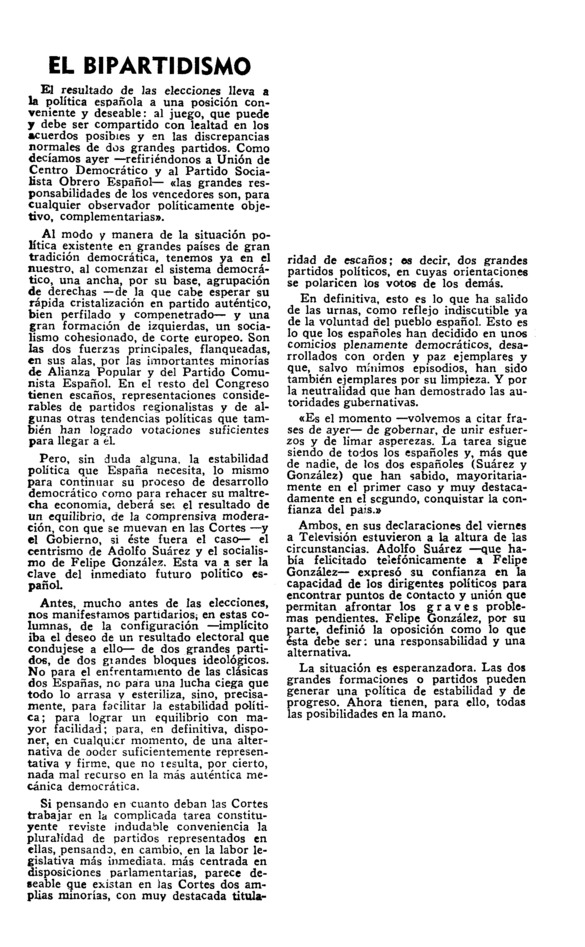 El bipartidismo - Archivo Linz de la Transición española | Fundación ...