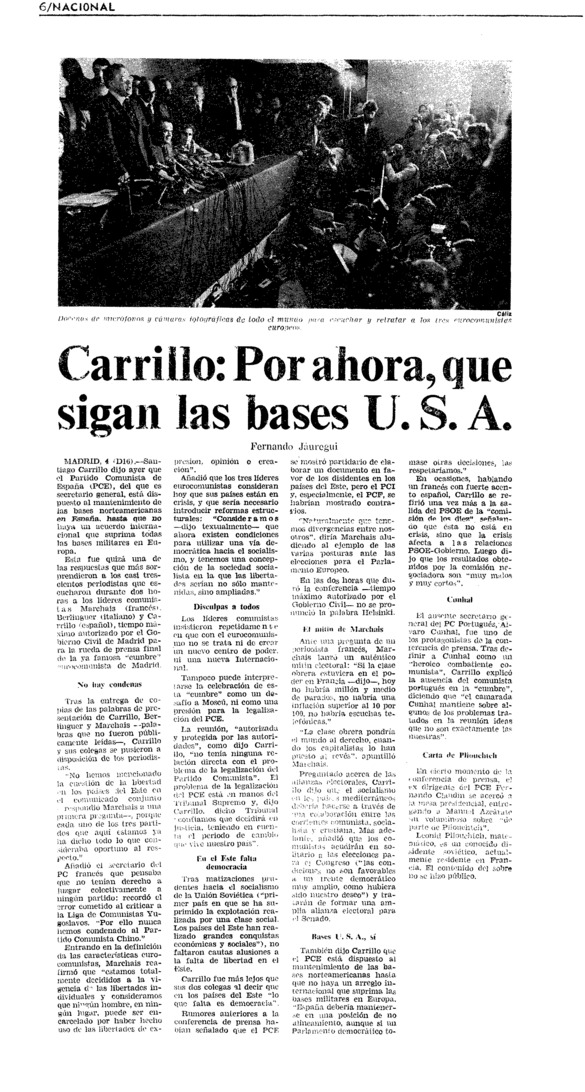 Carrillo: Por ahora, que sigan las bases U.S.A. - Archivo Linz de la ...