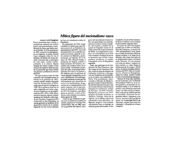 Mítica figura del nacionalismo vasco - Archivo Linz de la Transición ...