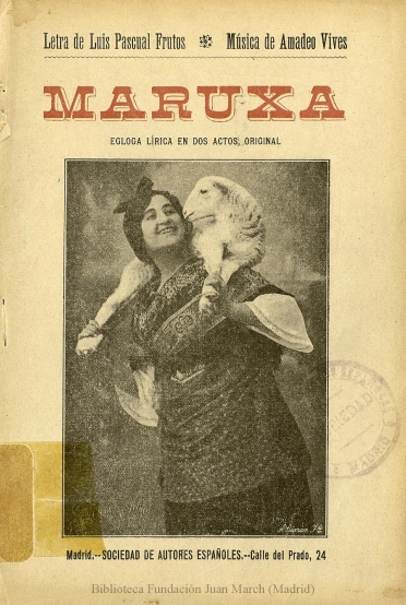 Maruxa:égloga lírica en dos actos, original