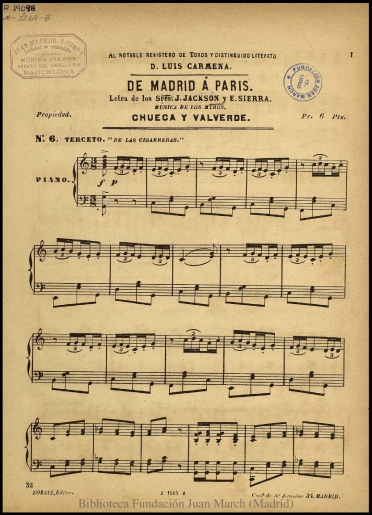 De Madrid a París:N. 6, Terceto "De las cigarreras"