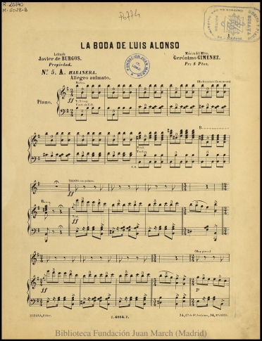 La boda de Luis Alonso:N. 5 A, Habanera