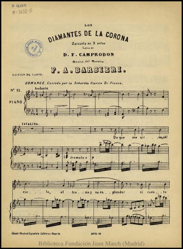Los diamantes de la corona:zarzuela en tres actos : N. 15, Romance