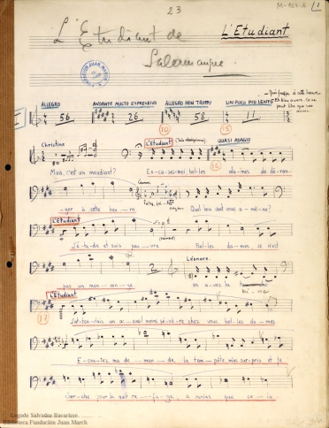 L'Etudiant de Salamanque:opéra bouffe en 1 acte : op. 38