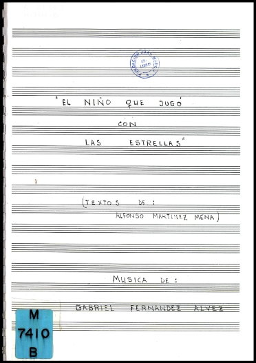 El niño que jugó con las estrellas:ópera en 2 actos