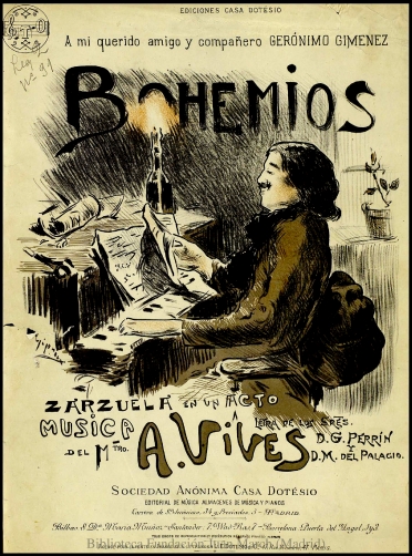 Bohemios:zarzuela en un acto