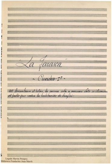 La Tarasca:ópera bufa en un acto y dos cuadros