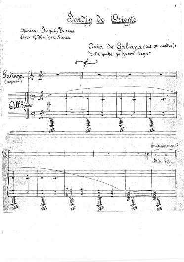 Jardín de oriente:aria de Galiana (del 2º cuadro) : op. 25