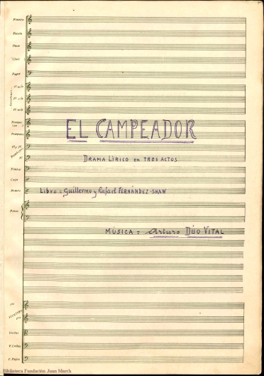 El Campeador:drama lírico en tres actos
