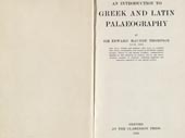 An Introduction to Greek and Latin palaeography