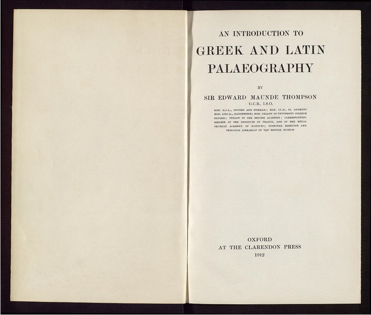 An Introduction to Greek and Latin palaeography - La biblioteca de ...