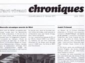 Chroniques de l'art vivant