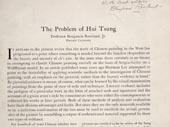 The Problem of Hui Tsung
