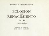 Eclosión del Renacimiento