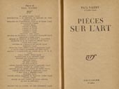 Pièces sur l'art