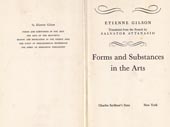 Forms and substances in the arts