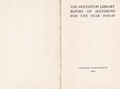 The Houghton Library report of accessions