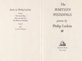 The Whitsun weddings
