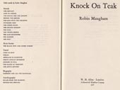 Knock on Teak