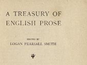 A Treasury of English prose