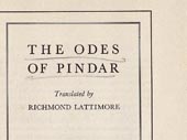 The Odes of Pindar